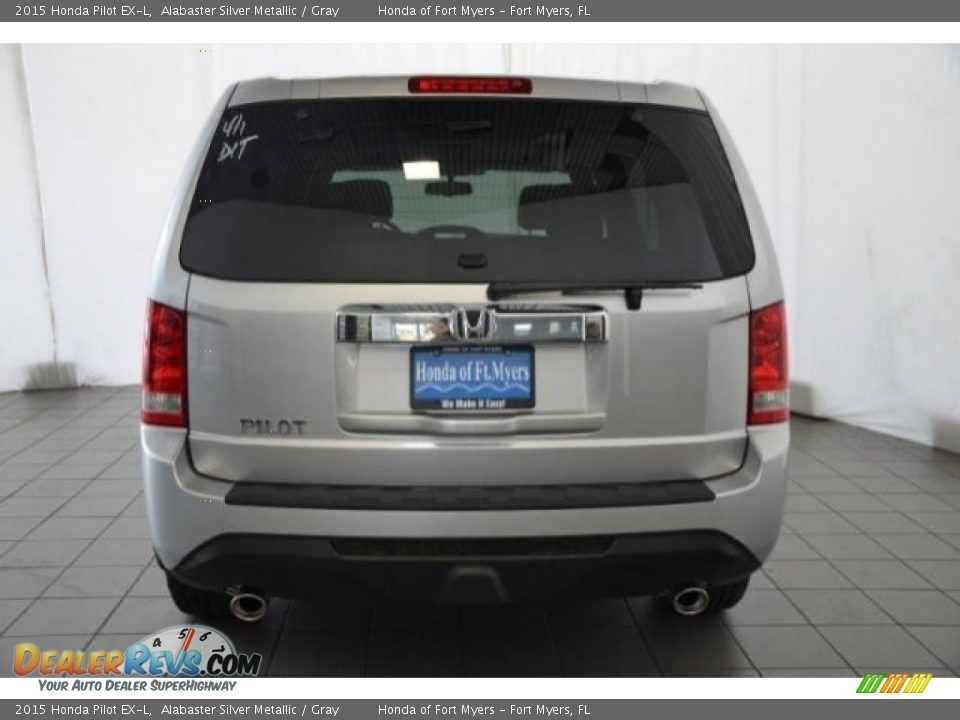 2015 Honda Pilot EX-L Alabaster Silver Metallic / Gray Photo #6