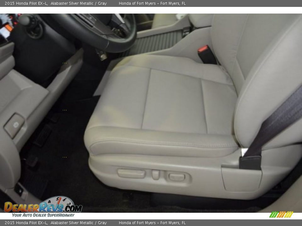 2015 Honda Pilot EX-L Alabaster Silver Metallic / Gray Photo #10