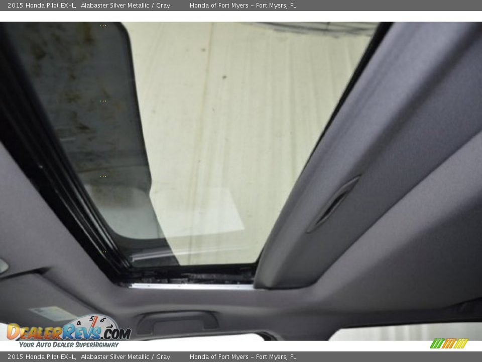 2015 Honda Pilot EX-L Alabaster Silver Metallic / Gray Photo #12