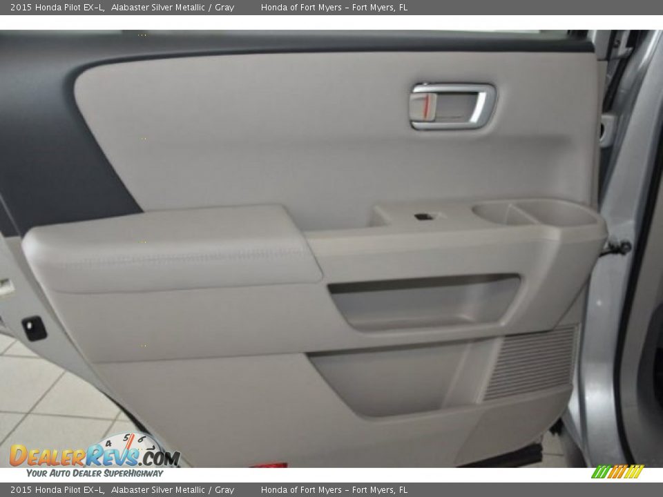 2015 Honda Pilot EX-L Alabaster Silver Metallic / Gray Photo #20