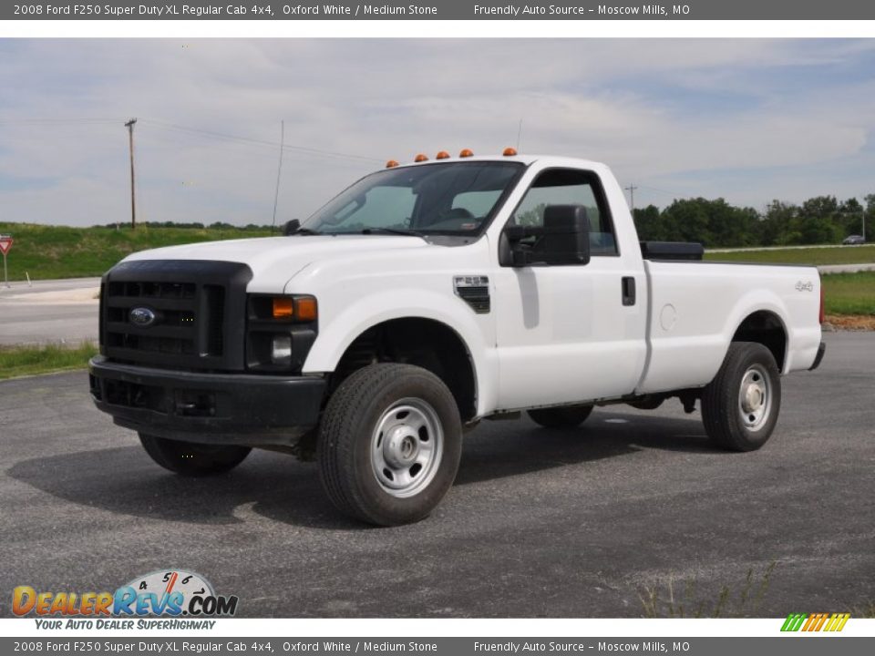 2008 Ford F250 Super Duty XL Regular Cab 4x4 Oxford White / Medium Stone Photo #1