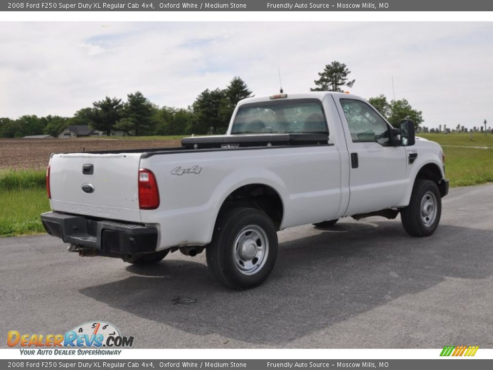 2008 Ford F250 Super Duty XL Regular Cab 4x4 Oxford White / Medium Stone Photo #5