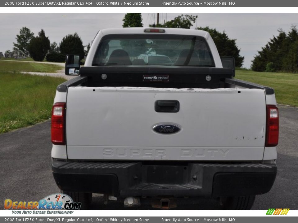 2008 Ford F250 Super Duty XL Regular Cab 4x4 Oxford White / Medium Stone Photo #6