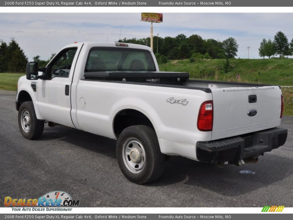 2008 Ford F250 Super Duty XL Regular Cab 4x4 Oxford White / Medium Stone Photo #7