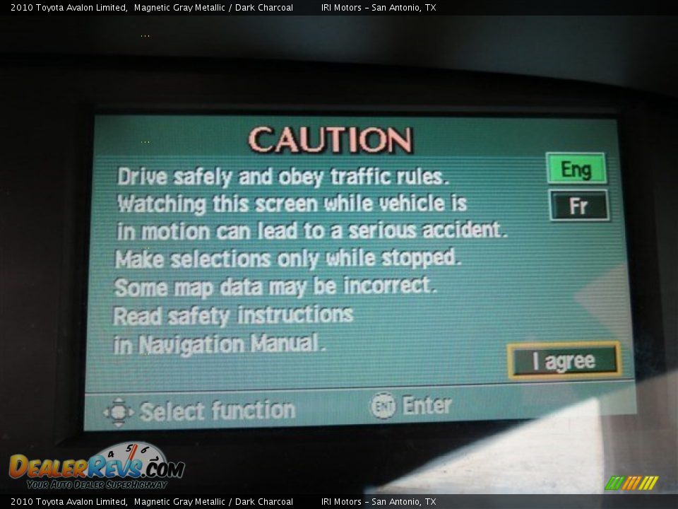 2010 Toyota Avalon Limited Magnetic Gray Metallic / Dark Charcoal Photo #18