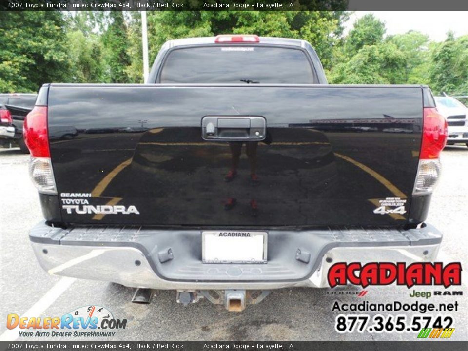 2007 Toyota Tundra Limited CrewMax 4x4 Black / Red Rock Photo #6