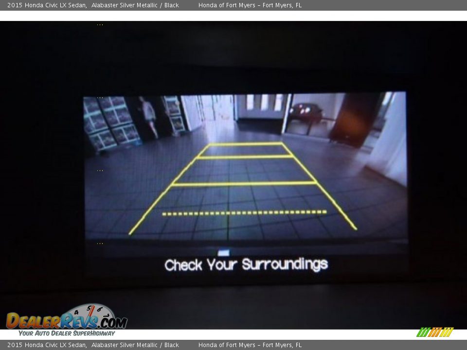 2015 Honda Civic LX Sedan Alabaster Silver Metallic / Black Photo #13