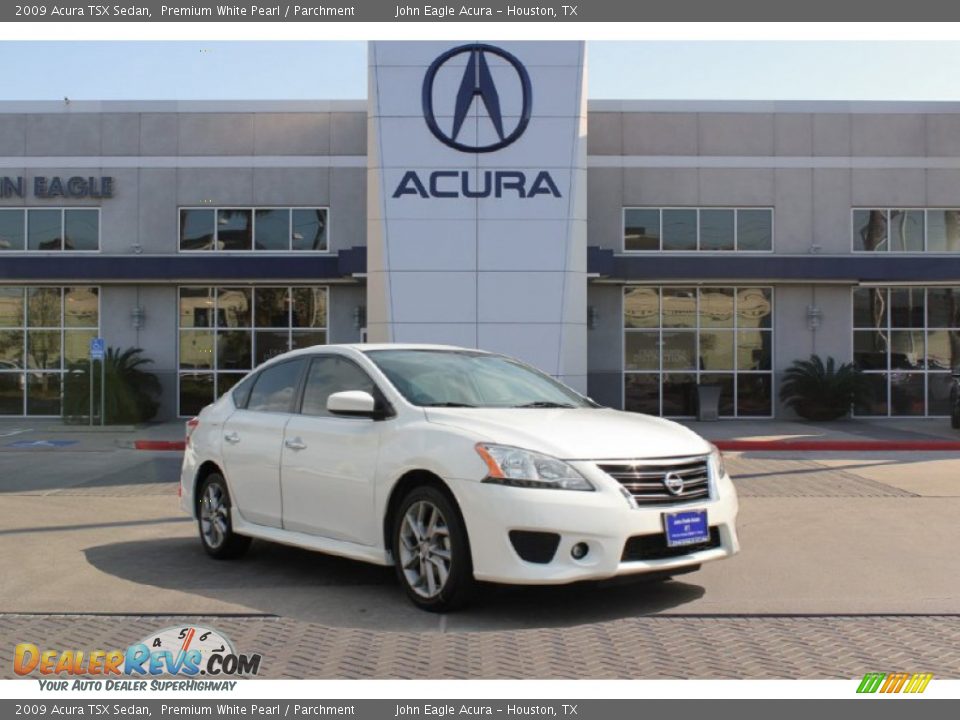 2009 Acura TSX Sedan Premium White Pearl / Parchment Photo #1