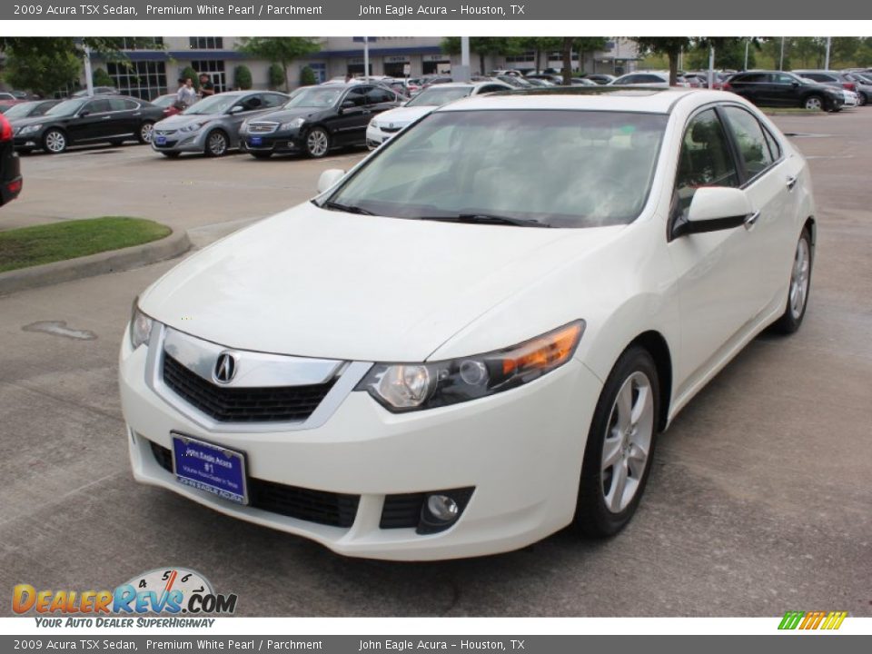 2009 Acura TSX Sedan Premium White Pearl / Parchment Photo #2