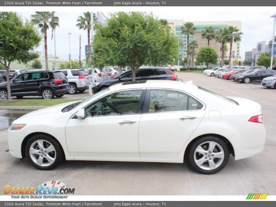 2009 Acura TSX Sedan Premium White Pearl / Parchment Photo #3