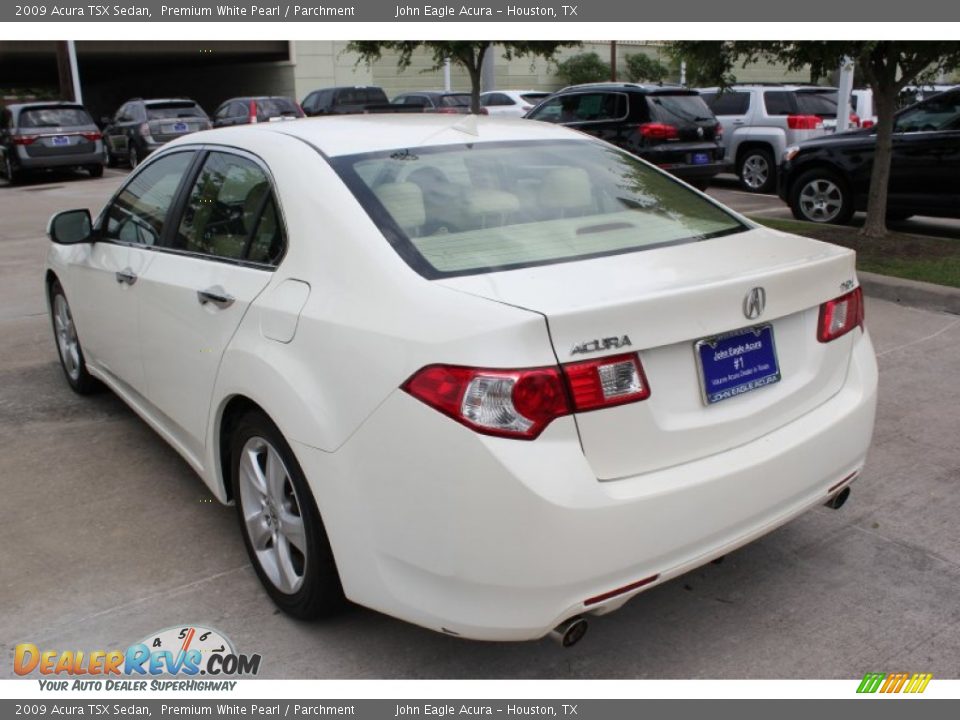 2009 Acura TSX Sedan Premium White Pearl / Parchment Photo #6