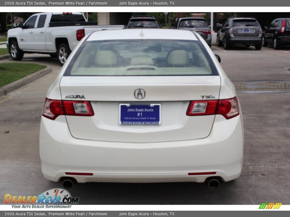 2009 Acura TSX Sedan Premium White Pearl / Parchment Photo #7