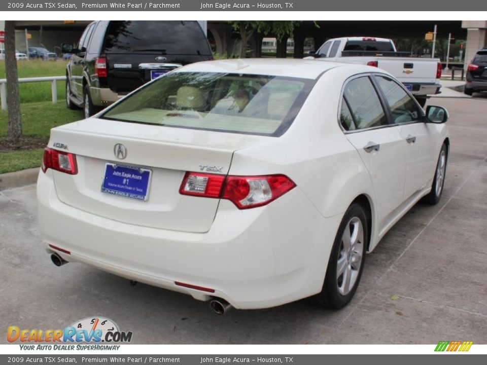 2009 Acura TSX Sedan Premium White Pearl / Parchment Photo #8