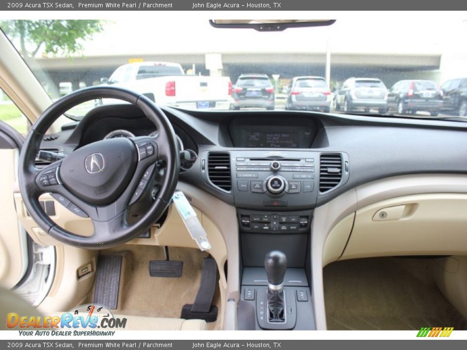 2009 Acura TSX Sedan Premium White Pearl / Parchment Photo #9