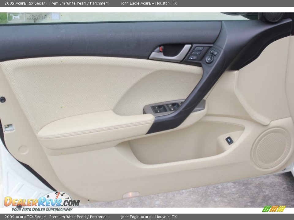 2009 Acura TSX Sedan Premium White Pearl / Parchment Photo #11
