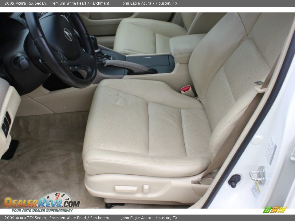 2009 Acura TSX Sedan Premium White Pearl / Parchment Photo #12