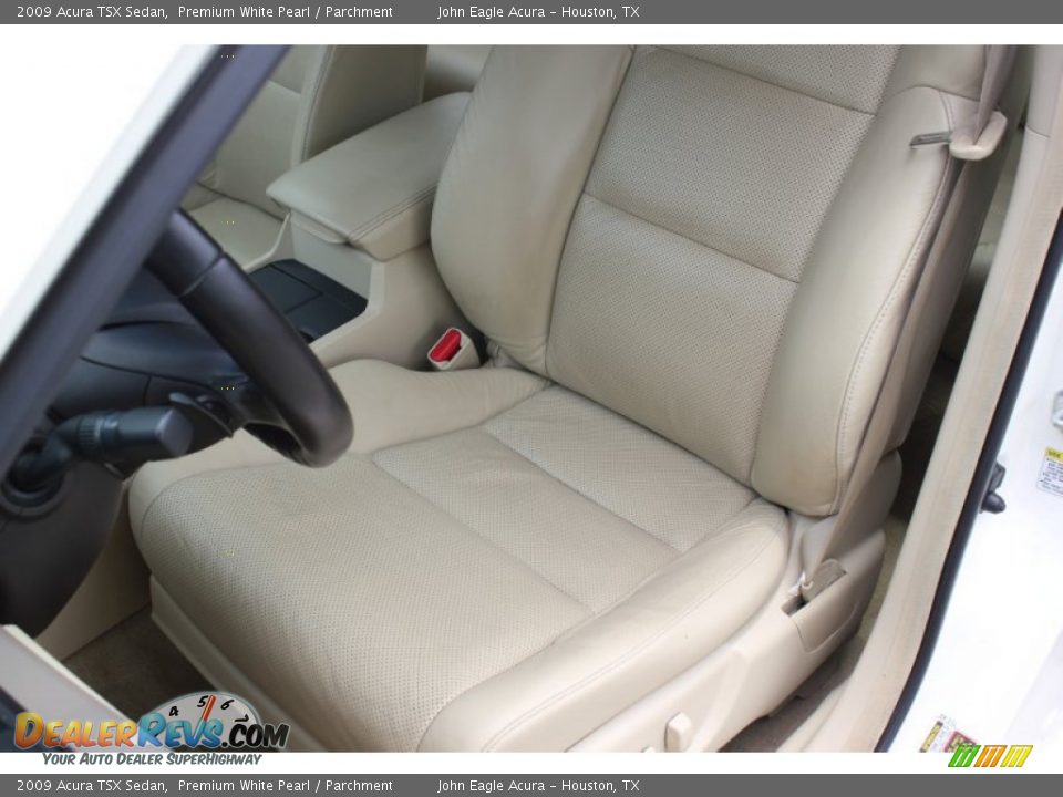 2009 Acura TSX Sedan Premium White Pearl / Parchment Photo #13