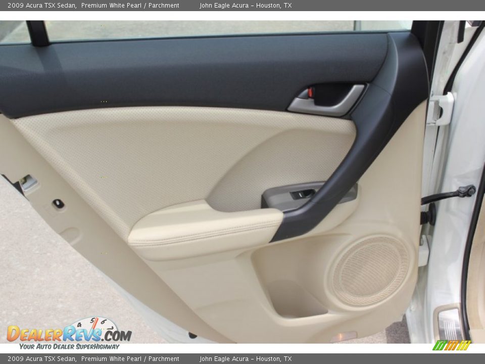 2009 Acura TSX Sedan Premium White Pearl / Parchment Photo #14