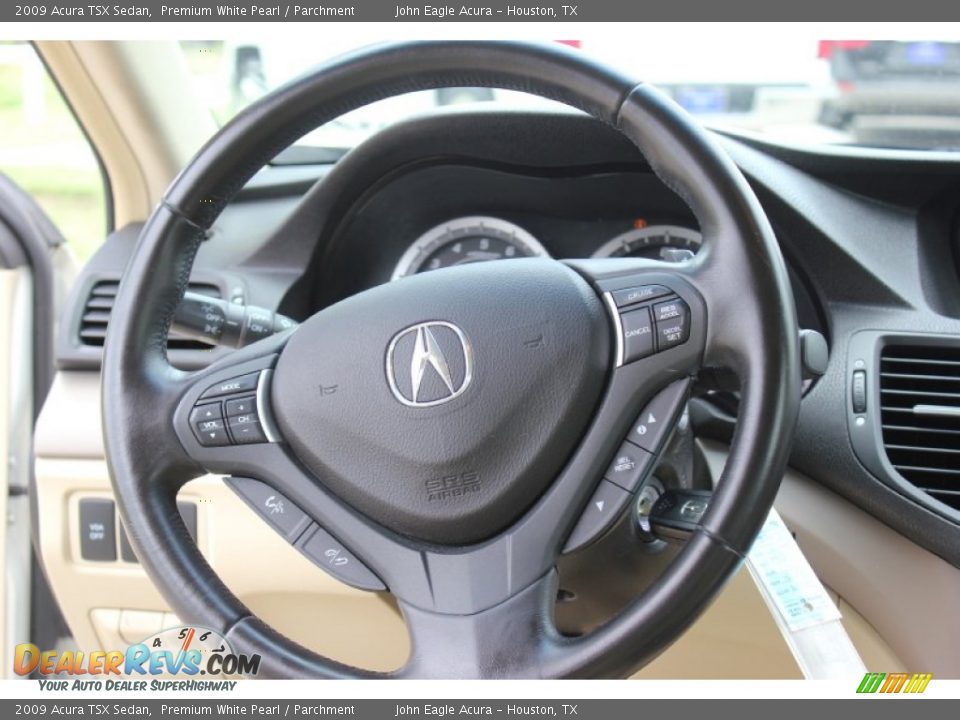 2009 Acura TSX Sedan Premium White Pearl / Parchment Photo #27