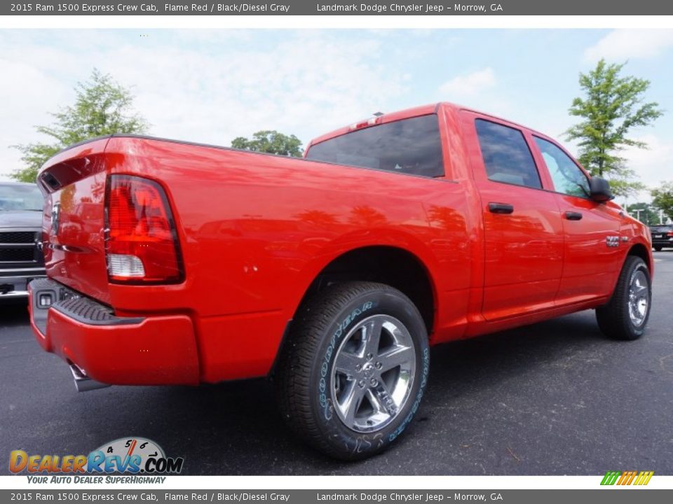 2015 Ram 1500 Express Crew Cab Flame Red / Black/Diesel Gray Photo #3