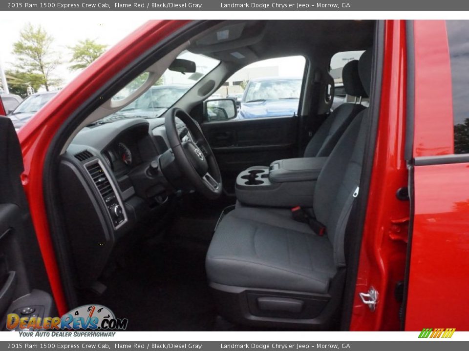 2015 Ram 1500 Express Crew Cab Flame Red / Black/Diesel Gray Photo #7