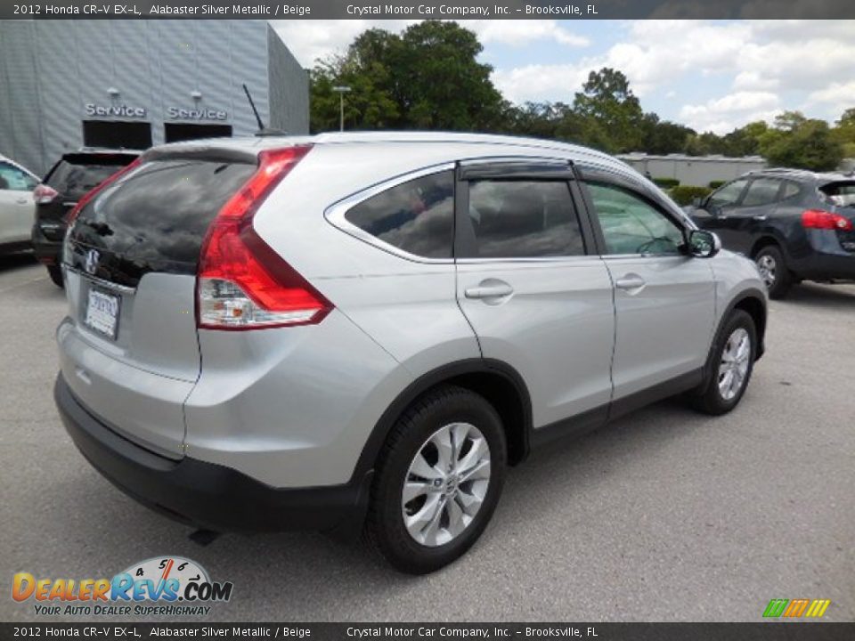 2012 Honda CR-V EX-L Alabaster Silver Metallic / Beige Photo #9