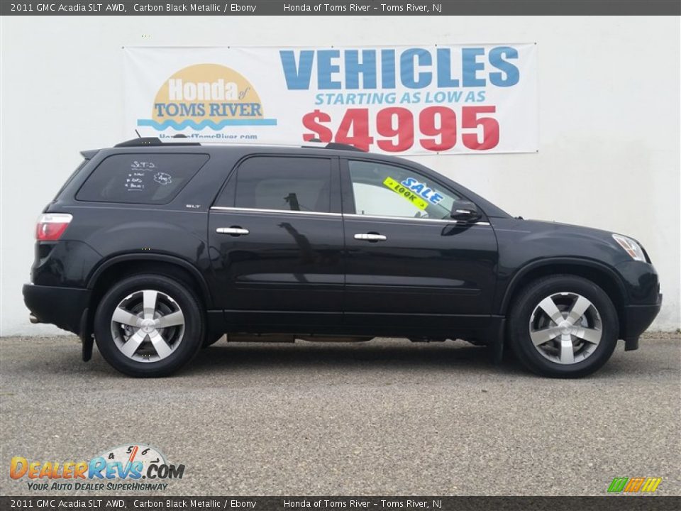 2011 GMC Acadia SLT AWD Carbon Black Metallic / Ebony Photo #8
