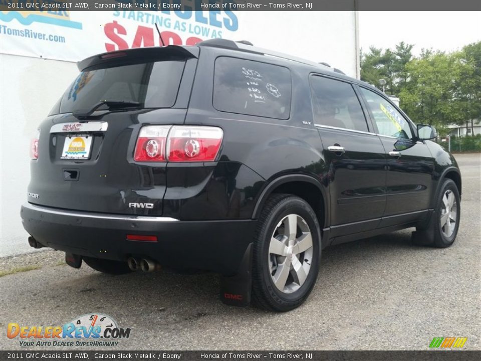 2011 GMC Acadia SLT AWD Carbon Black Metallic / Ebony Photo #9