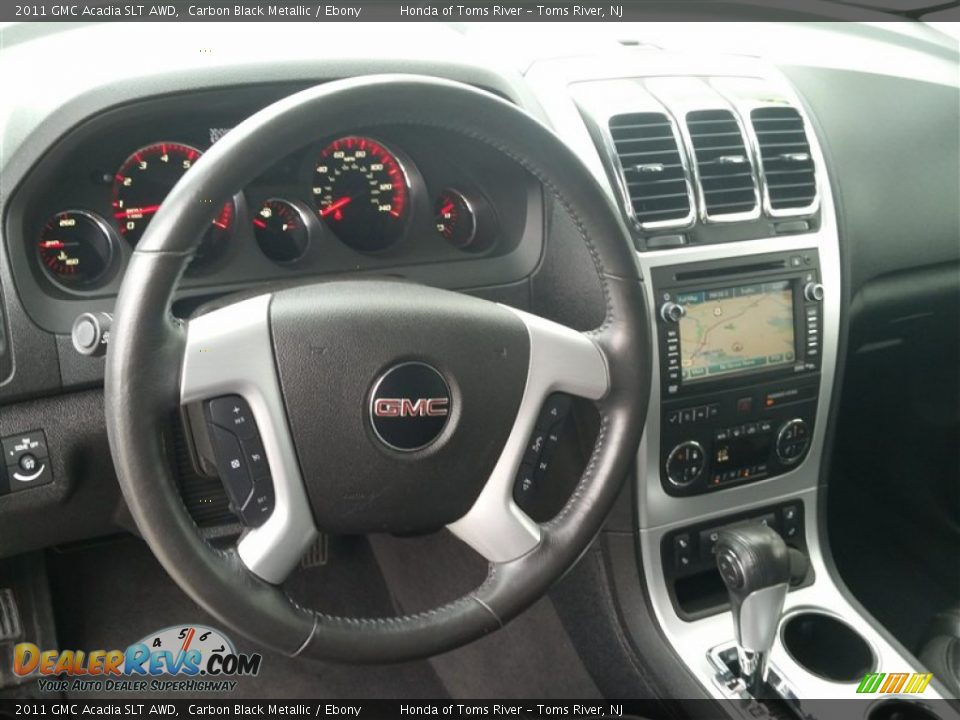 2011 GMC Acadia SLT AWD Carbon Black Metallic / Ebony Photo #15