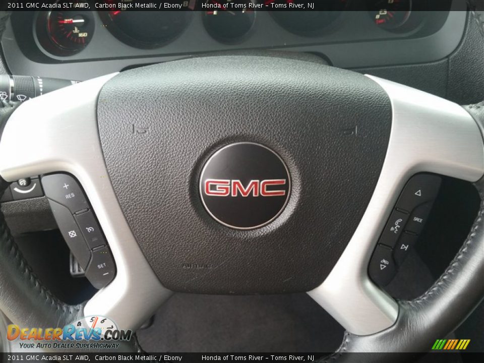 2011 GMC Acadia SLT AWD Carbon Black Metallic / Ebony Photo #16