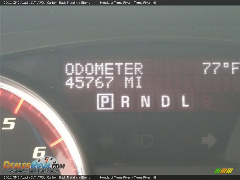 2011 GMC Acadia SLT AWD Carbon Black Metallic / Ebony Photo #17