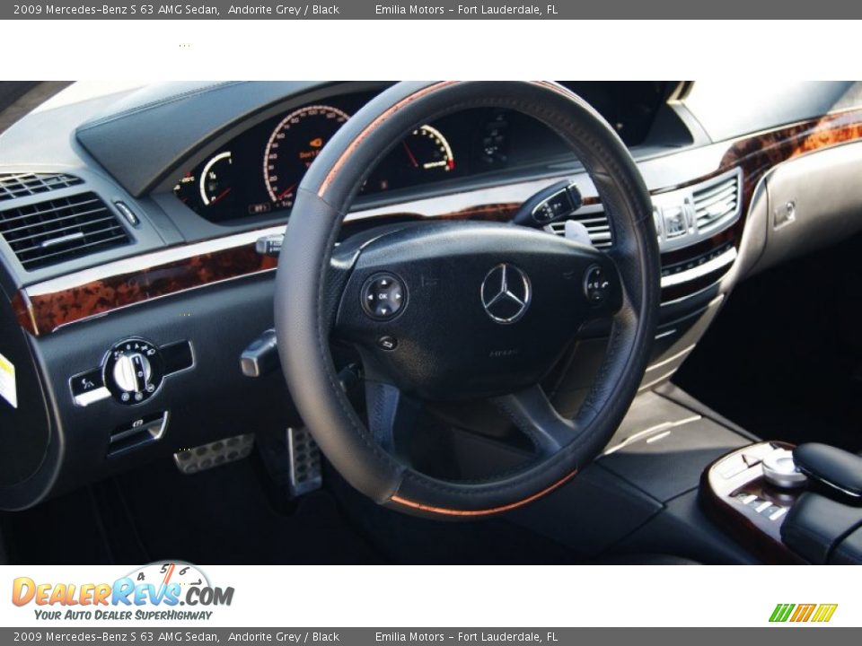 2009 Mercedes-Benz S 63 AMG Sedan Andorite Grey / Black Photo #25