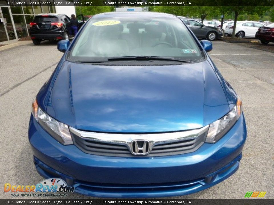 2012 Honda Civic EX Sedan Dyno Blue Pearl / Gray Photo #8