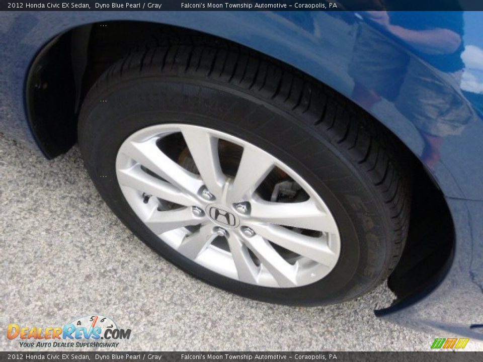 2012 Honda Civic EX Sedan Dyno Blue Pearl / Gray Photo #9