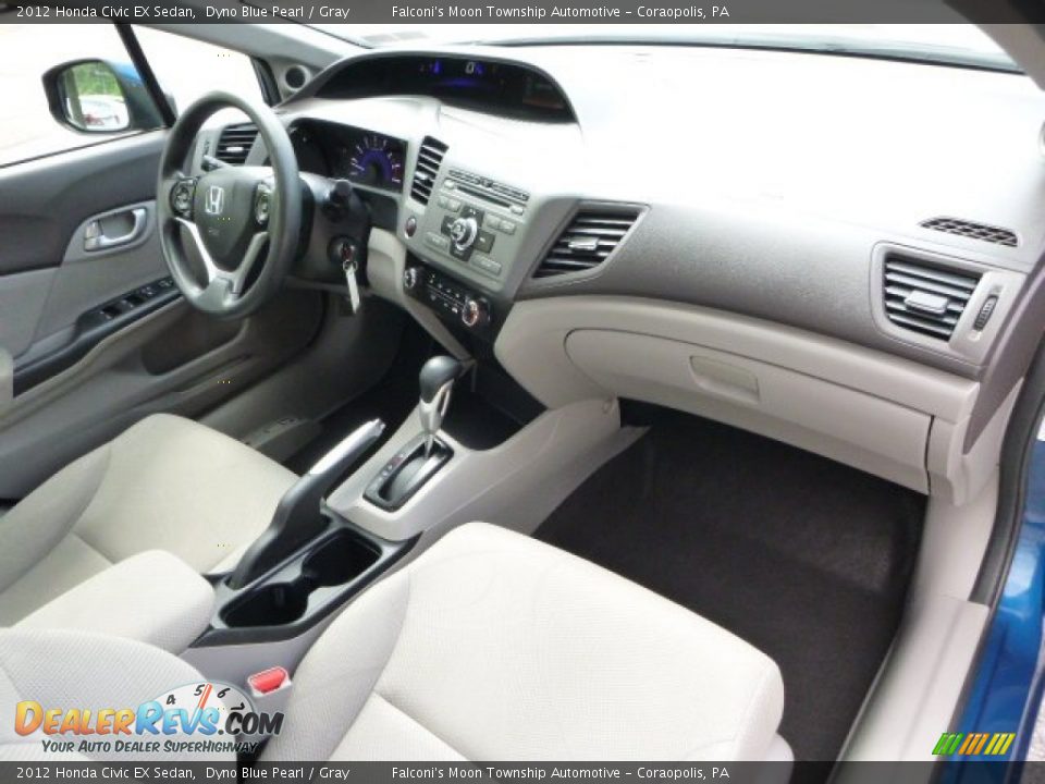 2012 Honda Civic EX Sedan Dyno Blue Pearl / Gray Photo #11