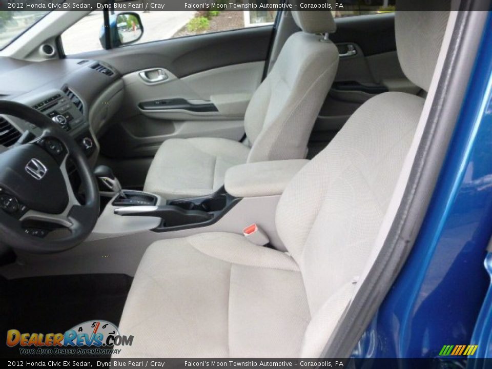2012 Honda Civic EX Sedan Dyno Blue Pearl / Gray Photo #15
