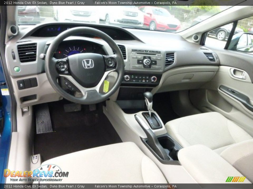 2012 Honda Civic EX Sedan Dyno Blue Pearl / Gray Photo #17