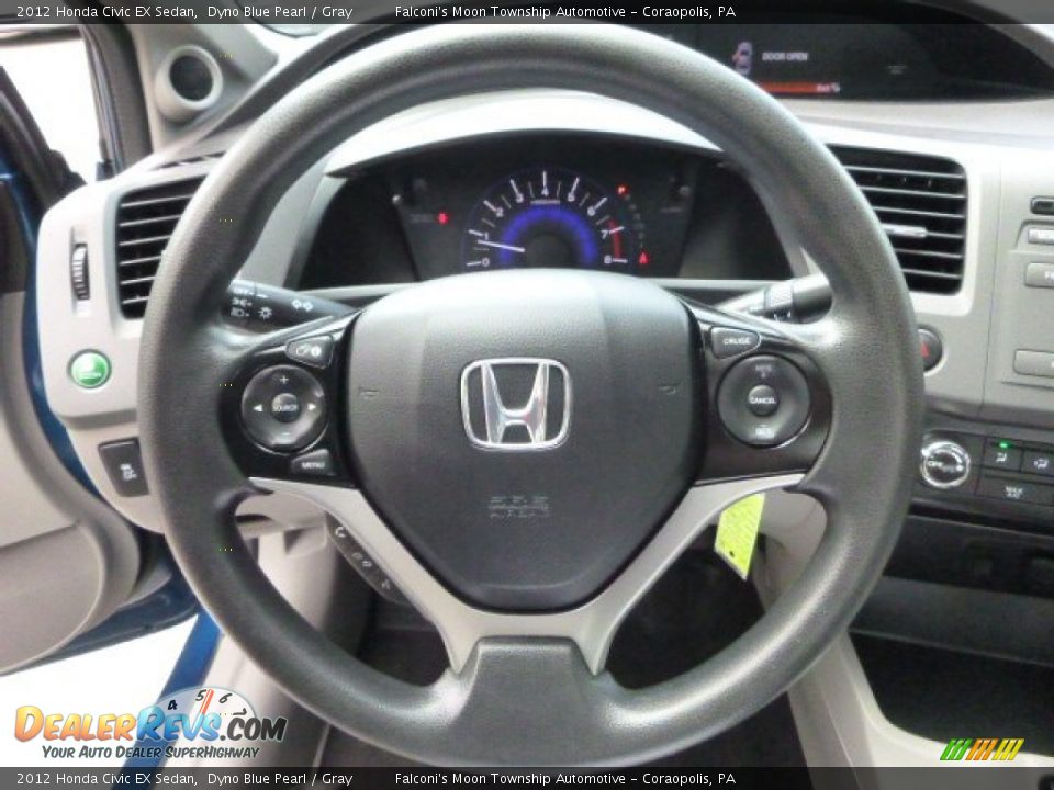 2012 Honda Civic EX Sedan Dyno Blue Pearl / Gray Photo #21