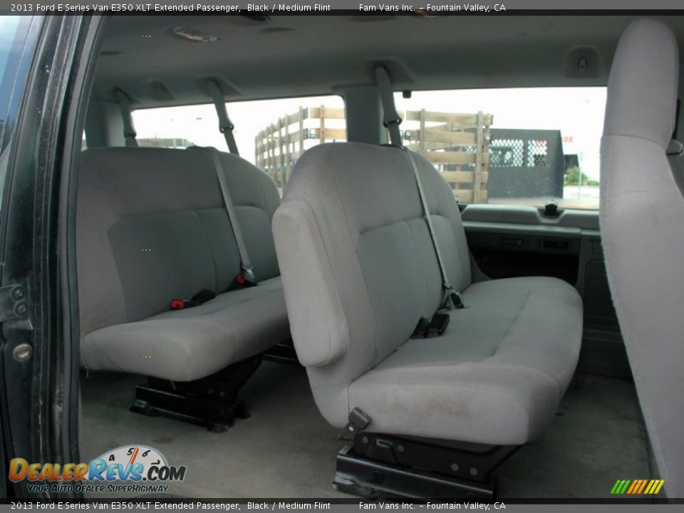 2013 Ford E Series Van E350 XLT Extended Passenger Black / Medium Flint Photo #3