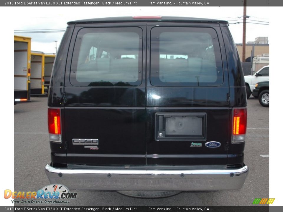 2013 Ford E Series Van E350 XLT Extended Passenger Black / Medium Flint Photo #6