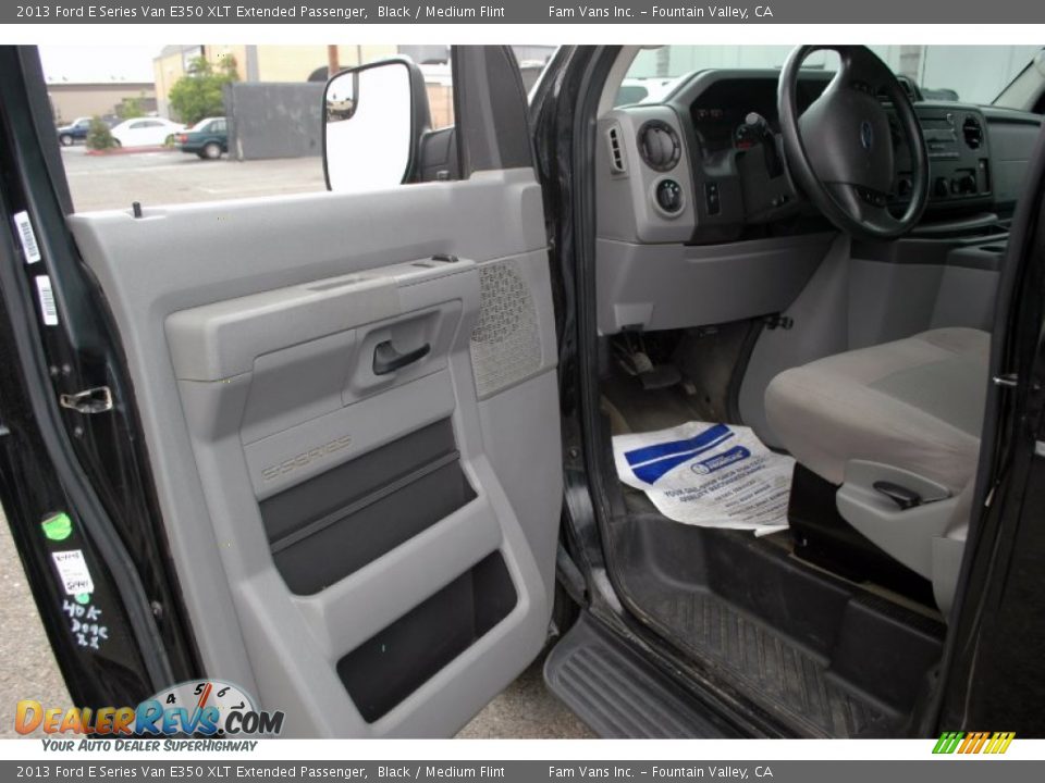 2013 Ford E Series Van E350 XLT Extended Passenger Black / Medium Flint Photo #14