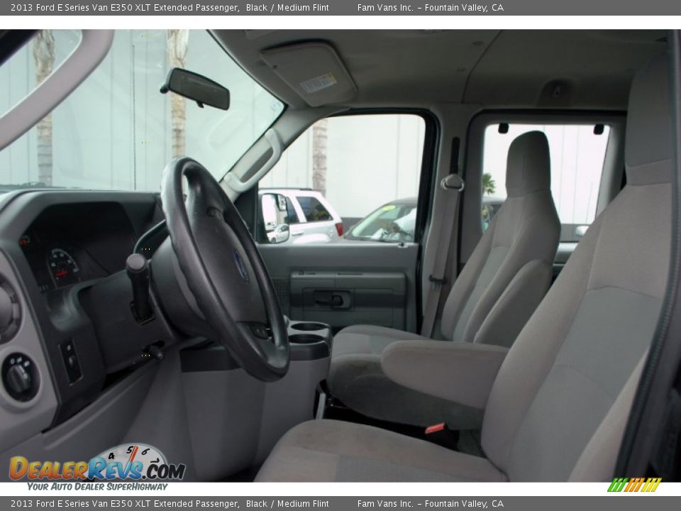 2013 Ford E Series Van E350 XLT Extended Passenger Black / Medium Flint Photo #15