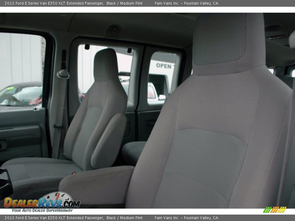 2013 Ford E Series Van E350 XLT Extended Passenger Black / Medium Flint Photo #16