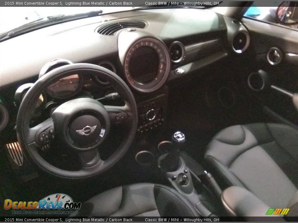 2015 Mini Convertible Cooper S Lightning Blue Metallic / Carbon Black Photo #3