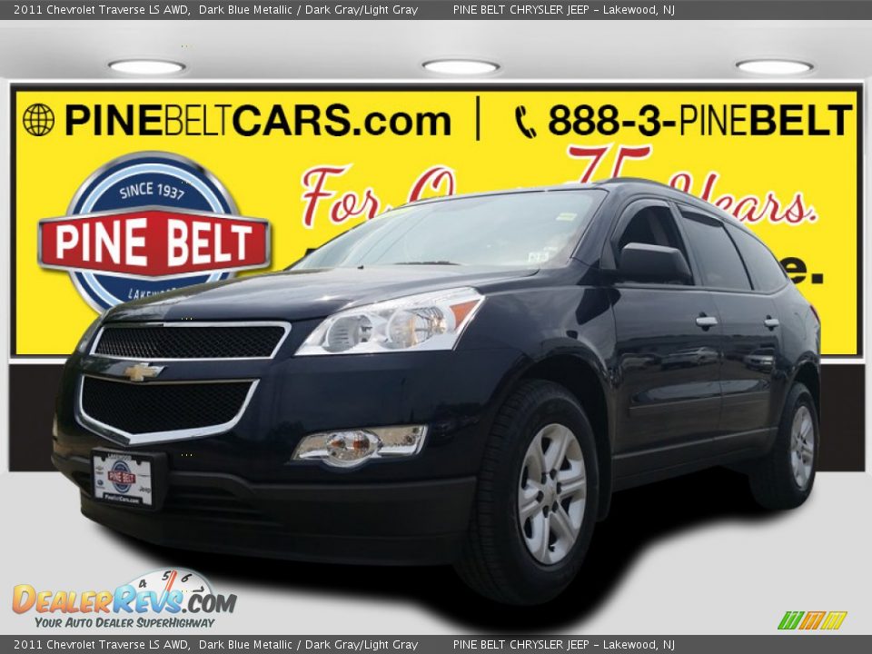 2011 Chevrolet Traverse LS AWD Dark Blue Metallic / Dark Gray/Light Gray Photo #1