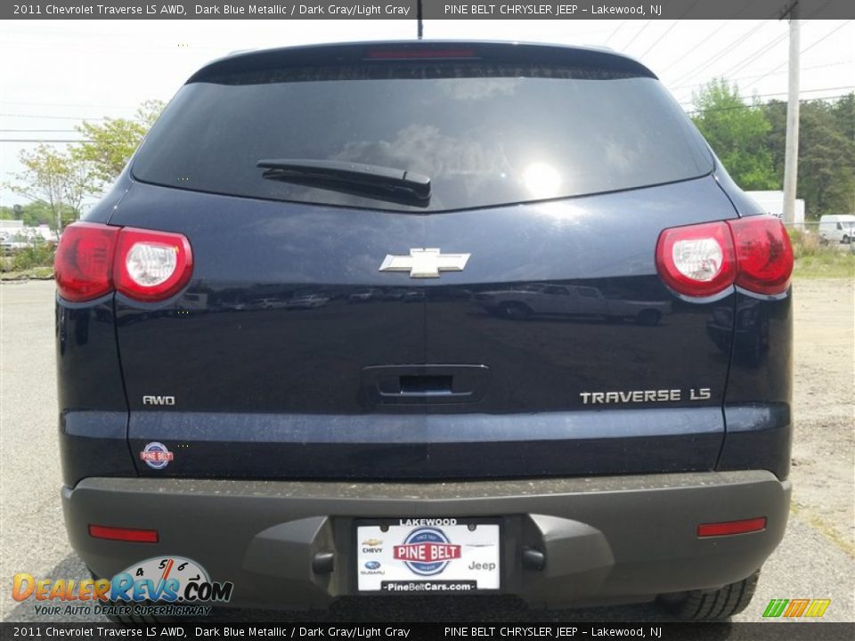 2011 Chevrolet Traverse LS AWD Dark Blue Metallic / Dark Gray/Light Gray Photo #5