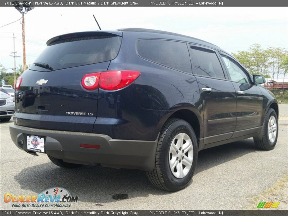 2011 Chevrolet Traverse LS AWD Dark Blue Metallic / Dark Gray/Light Gray Photo #6