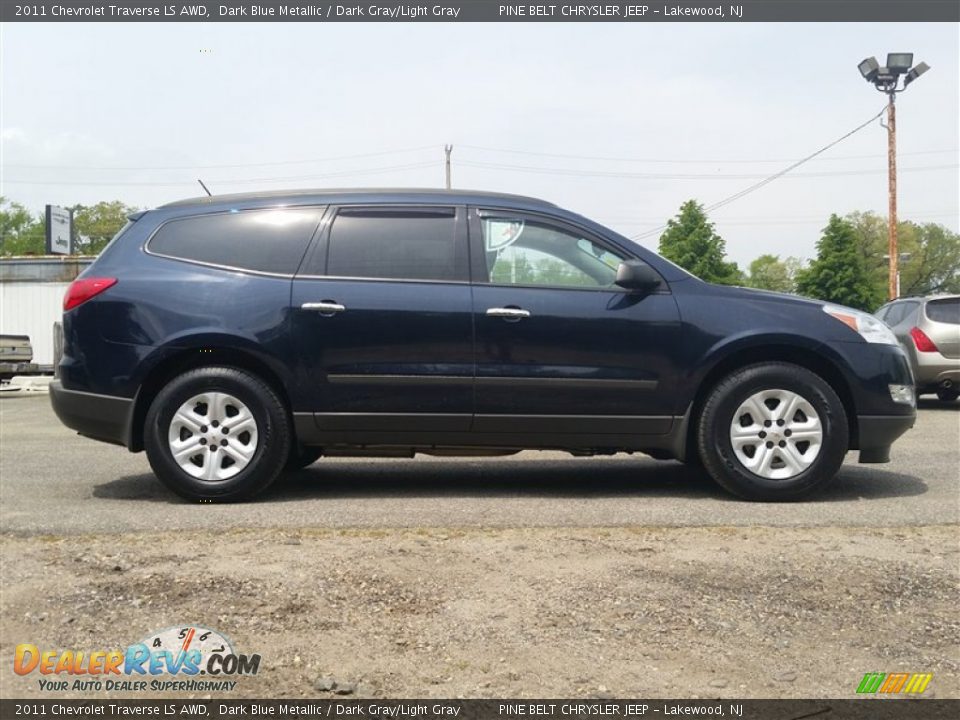 2011 Chevrolet Traverse LS AWD Dark Blue Metallic / Dark Gray/Light Gray Photo #7