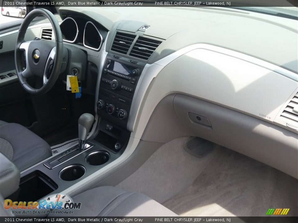2011 Chevrolet Traverse LS AWD Dark Blue Metallic / Dark Gray/Light Gray Photo #9