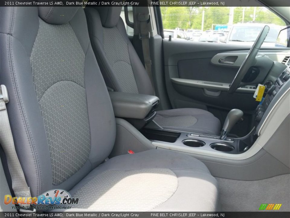 2011 Chevrolet Traverse LS AWD Dark Blue Metallic / Dark Gray/Light Gray Photo #10